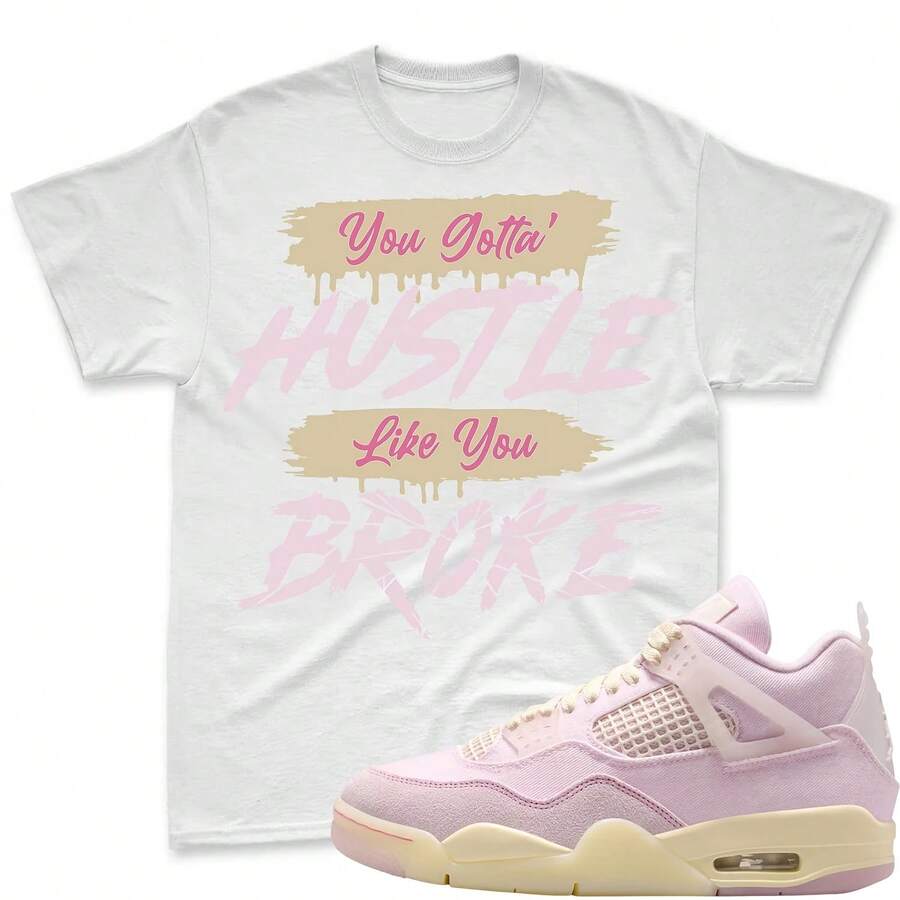 THE JOB IS BROKEN! Matching T-Shirt For The 4 Pearl Pink And Iced Carmine, Matching T-Shirt For The 4 Pearl Pink, Matching T-Shirt For The 4 Iced Carmine - 款式 - 查看 1