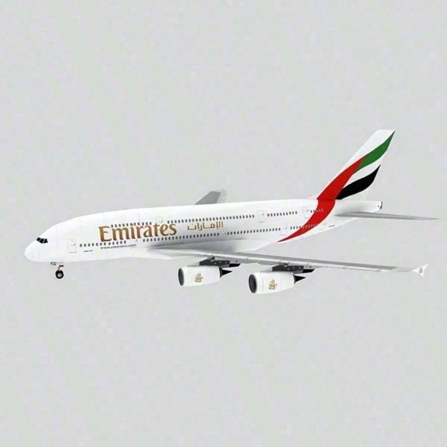 Avión de pasajeros Airbus A380, modelo de papel, Australia, UAE, Singapur - BLANCO - Ver 1