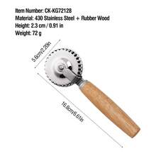 1pc Patterned Rolling Pin, Multifunctional Stainless Steel Pastry Roller, Wavy Edge Cutting Wheel, Various Handle Options - Perfect For Pies, Dumplings And Cookies, Manual Dough Rolling Tool, Ideal For Eid Al-Fitr, Back To School, Eid Al-Adha, Thanksgiving Kitchen Essential - View 13