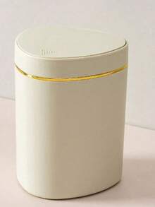1pc Small Trash Can With Lid, Plastic Desktop Garbage Bin, Flip-Top Design Prevents Odor Leakage, For Storing Fruit Peels And Shredded Paper On Desk, Keeps Desktop Tidy, Suitable For Bathroom, Home Decor, Coffee Table, Office, Living Room - Multicolor - View 9