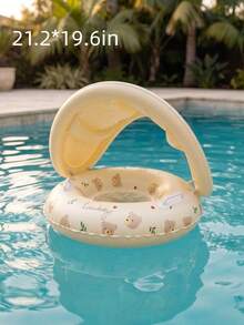 Flotador inflable con diseño de oso y asa de , flotador de piscina antivuelco, juguete de agua de verano - Multicolor - Ver 13