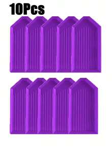5pcs Multi-Color Plastic Diamond Painting Bead Sorting Tray With Easy-Pour Design For Crafts Jewelry Storage Box, DIY Diamond Art Accessories And Tools - Multicolor - View 16