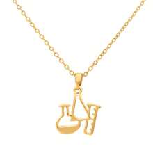 Collar de Profesiones - Collar de Licenciatura - Abogada - Psicóloga- Estilista - Maestra - Nutriologa - Química - Chapa de oro Premium - Regalos para graduaciones - Tutti Joyería (Nutriologa) - Ing. Quimica - Ver 6