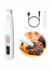 Máy tỉa lông thú cưng có đèn LED, độ ồn thấp, sử dụng nguồn USB/pin. - Nhiều màu - Xem 2