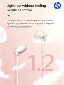 HP 1125C Wired In-Ear Headphones: Type-C Dual Interface, Sleep Comfort Noise Cancellation, High-Definition Microphone And In-Line Controls, Compatible With Phones, Computers, And Tablets - View 2