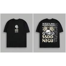 DARCSPORT American-Style  Retro T-Shirt For Couples, Men's Top, Pure Cotton Loose-Fit Round-Neck T-Shirt - T260119 Màu đen - Xem 11