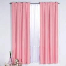 Refresh Your Home With Contemporary Style Neo Short Curtains From BEAUTTY HOME - PINK - View 3