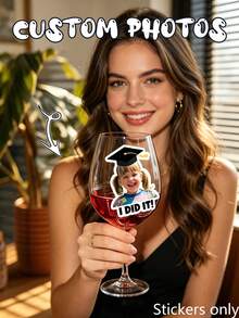 Graduation Sticker Set - Personalized Graduation Stickers, Custom Stickers, Custom Graduation Gifts, Party Decorations, Self-Adhesive, Suitable For Couples, Friends, Men, Women, Decorating Restaurants, Schools, Homes, Offices, Graduates - Multicolor - View 5