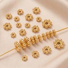 20 hạt cườm hình hoa cúc bằng thép không gỉ, kích thước 3, 4, 5, 6 mm, dùng làm phụ kiện trang sức, vòng tay, vòng cổ, bông tai, không phai màu. - Miếng đệm hình bông tuyết - Xem 7