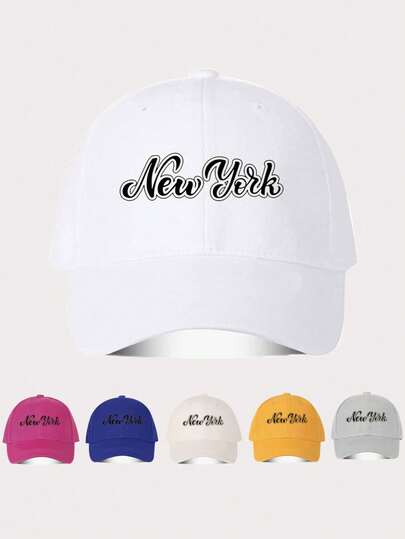 Mũ lưỡi trai in chữ "New York", phong cách Mỹ cổ điển tối giản, đa năng, thời trang, phụ kiện trang trí chất lượng cao, phù hợp cho các hoạt động ngoài trời, unisex.