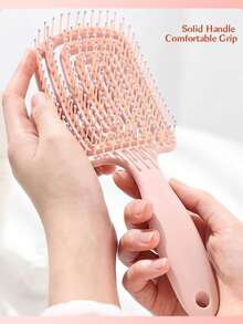 2 Packs Detangling Hair Brush For Wet & Dry Hair, Curved Vent Hair Detangler Brush For Women, Men - Does Not Pull, Removes Tangles, Curly Straight & Thick Hair Care Accessories - Square - View 7