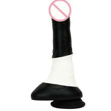 8.6" Horse Dildo  Silicone Huge Monster Dildo With 2 Knots Giant Anal Dildo XL Thick Massager Wand With Strong Suction Cup Animal Dildos Adult Sex Toys For Women Men - Một cỡ - Xem 4