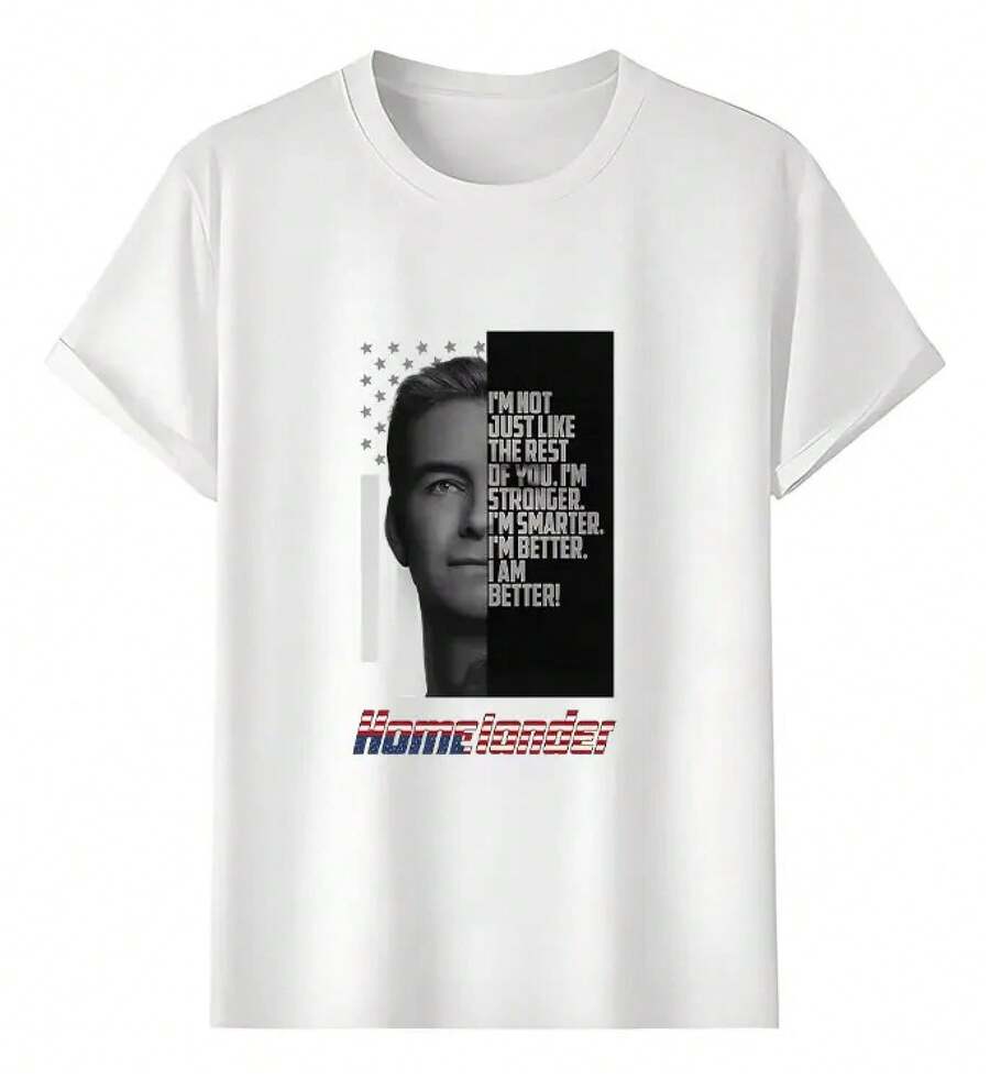 Tshirt Muscle Freaks Homelander Estilo Imagen Camiseta - Blanco - Ver 1