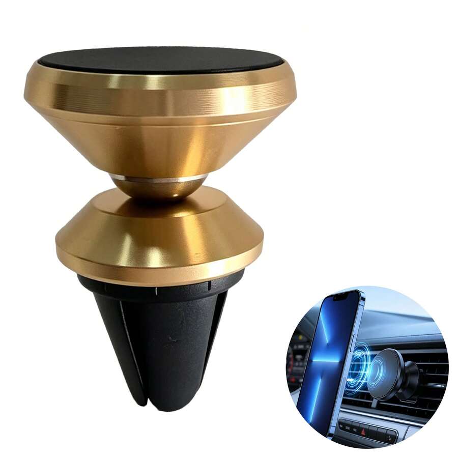 Giá đỡ điện thoại từ tính gắn khe gió ô tô, nam châm mạnh mẽ, chắc chắn không bị rơi, xoay 360° dễ dàng điều chỉnh, gắn vào khe gió mà không cản trở tầm nhìn.