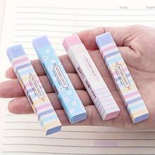 16pcs Candy Color Floral Pattern Erasers, Low Dust Erasers For Students, Back To School Supplies, Office - Sets - View 1