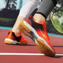 Giày tennis cổ thấp unisex nhẹ, thoáng khí, thời trang cổ điển, chống trượt, bền bỉ, thiết thực cho học sinh, thanh thiếu niên tập luyện ngoài trời. - Đỏ - Xem 4