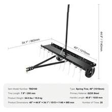 Sarchiatori - Leichter Vertikutierer, 102 cm (40 Zoll) - Visualizzare 11