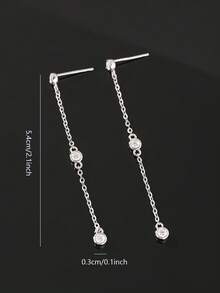 1 Đôi bông tai bạc S925 đính đá Moissanite 0.36CT kiểu dáng tối giản, thích hợp cho cô dâu, đám cưới, hẹn hò, đeo hàng ngày, quà tặng ngày lễ. - Nhiều màu - Xem 8