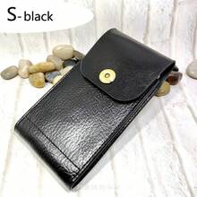 Mobile Phone Waist Bag Holster Genuine Leather Phone Sheath  Universal Belt Pouch Pack Men's 2102DK - XL-coffee - View 9