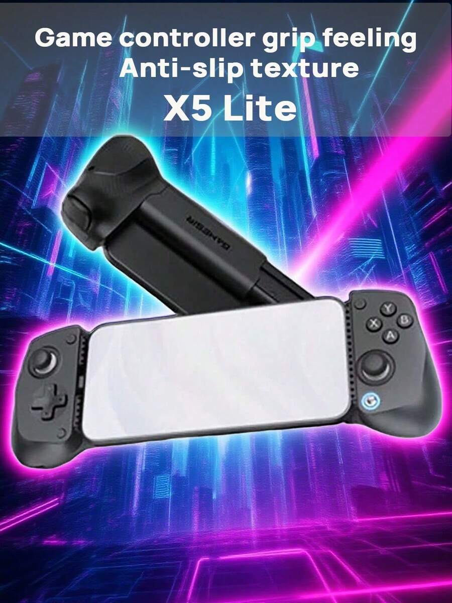 GAMESIR Kontroler Game X5 Lite: Genggaman nyaman, kontrol presisi, tekstur anti-selip, joystick efek Hall, antarmuka Type-C, dan tombol ABXY silikon elastis.