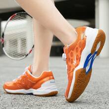 Giày tennis cổ thấp unisex nhẹ, thoáng khí, thời trang cổ điển, chống trượt, bền bỉ, thiết thực cho học sinh, thanh thiếu niên tập luyện ngoài trời. - trái cam - Xem 3