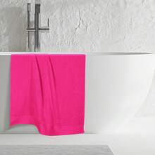 % Cotton 2 Pack Oversized Bath Towel Set 28x55 Inches, Ultra Soft Highly Absorbant Compact Quickdry & Lightweight Large Bath Towels, Gym Travel Camp Pool - Black MFJP - Màu Hồng Tươi - Xem 5