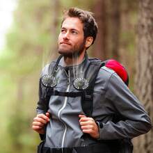 Neck Fan Upgraded Version, 1200mAh Battery Capacity, Long Battery Life, Suitable For Students, Office And Outdoor Travel, Essential Holiday Gift - 彩色 - 查看 2