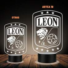Lámpara del Leon 3D,Lámpara Luz Nocturna Led,Lámpara Acrílico Luces Cambiantes,Equipos Futbol 3D,Futbol Soccer,Luces Noche 3D,Regalo ideal para los Fanáticos del Futbol - Monocrase - Ver 9