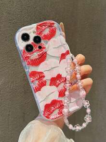 Ốp bảo vệ chống sốc in hình môi Y2K tương thích với Apple 14 Pro Max, 13/12/11/Pro Max, 15 Pro Max, XR/XS Max/XS, Soft 7/8, Wave Edge 16/16 Pro Max, 13 Pro Max, 17/17 Air/17 Pro Max, 12 Mini, quà tặng thời trang kèm dây đeo. - Nhiều màu - Xem 2