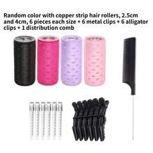 Upgrade Your Daily Styling With This All-In-One Curling Kit For Salon-Worthy Volume And Long-Lasting Curls. Made With Premium Aluminum Sheets In Assorted Elegant Hues, It Comes In 4 Sizes (2.5cm, 3cm, 4cm, 5cm) - Multicolor - View 1