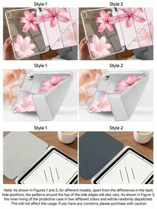 Kingsung Casing Pelindung Tablet Akrilik Transparan Dua Sisi Lipat Berbentuk Y dengan Motif Bunga, Cocok untuk Tablet /Mini6/7/9.7/10.2/10.5/10.9/12.9/Pro 11, Generasi ke-10, Casing Pelindung Mendukung Penyesuaian Multi-Sudut, 6 Mode Penempatan Stand, Slot Pena Terintegrasi, Pelat Belakang Transparan, Perlindungan Anti-Jatuh, Bangun/Tidur Otomatis - MultiWarna - View 6