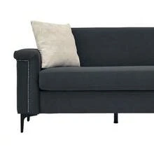 2-Seater Sofa Set – Space-Saving Design For Small Apartments, Comfortable Fabric Cover, Sturdy Metal Legs, Modern Living Room Sofa Set - 深灰色 - 查看 11
