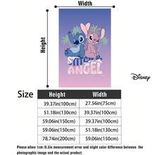 Couverture polaire avec impression de style minimaliste des personnages de dessins animés mignons Disney Stitch et Angel, dans des couleurs dégradées rêveuses. Couverture douce et légère pour se reposer et se réchauffer, convenant pour le canapé, le lit, le salon, la chambre, le bureau, les voyages, toutes les saisons - couleur 1 - Voir 5