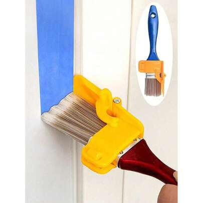 1pc Edging Paint Brush, Portable Cleaning Brush, Durable & Lightweight, Multi-Purpose Edging Polishing Brush Set, Painting Tool, Sturdy With Handle, DIY Tool, Suitable For Frames, Walls, Ceilings, Wall Decor, Window Frames And Narrow Surfaces, Back To School, School Supplies