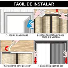 Mosquitera para Ventana, Mosquitera 80 * 100cm, Mosquitera Autoadhesiva para Ventana con Cinta Mágica, Mosquitera para Ventana de Balcón de Dormitorio para Evitar Mosquitos (80 * 100cm) - 130*150 cm - Ver 5