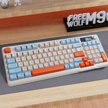 免费赠送 WOLF M96 无线键盘，96 键布局，适用于游戏和办公，RGB 背光，静音薄膜按键 - 查看 11