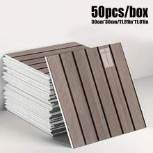 Brodark 50/100片装 30*30厘米 自粘墙砖，可移除仿陶瓷砖贴纸，条纹纹理，防水、防油、耐热、易清洁，适用于厨房防溅板、浴室、客厅、卧室装饰 - 50/100片裝 - 查看 14