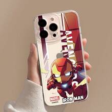 Miniso Marvel Spider-Man Iron Man Captain America Hulk Personalized Phone Case/Protection Case For IPhone 17/17 Pro/Air/16 Pro Max/15 Plus/14/13/IP 17/15 Pro/12 Pro/11/16 Plus. Transparent, Drop-Proof, Scratch-Resistant, And Compatible With Apple. - Clear - View 3