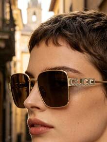 Elegantes Gafas de moda ovaladas de moda para mujer con lentes negras, estilo vintage, de diseñador de primera calidad. Regalo ideal para novia, esposa, aniversario, uso diario. GUCCI GG1937S-002 54 - Negro - Ver 2