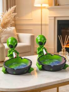 1pc Exquisite Alien Themed Ashtray, Creative Alien Style Resin Ashtray, Suitable For Various Occasions Decoration, Especially Suitable For Easter, No Additional Decoration Needed - New Model - View 8