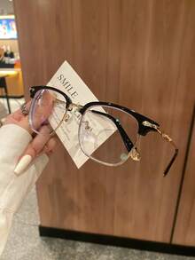 Authentic Product "Black Warrior" Series Luxurious And Elegant  Reinstallation Manufacturing  Court Style Blue Light Glasses,Blue Light Glasses For Woman Men Safety Glasses Blue Light Blocking Glasses  Protection Computer Gaming Glasses   Women Cute Light Weight Red Frame Oversized Non Prescription Small Face Square Cat Eye  Reduce Eye Fatigue On Computers, TVs, Phones, And Games, Suitable For Computer Lense Screen Protector Plain Glasses   Clear Lens Glasses Blue Light   Light Blocking Glasses Blue Light Glasses Light Glasses For For Women Men  Light Glasses For    Glasses For Women  99 Blue Light  Glasses For Woman  Blue Light  Glasses Women/Men, Fashion Round  Frame UV Ray Filter Computer Gaming Glasses Computer Glasses - Anti Eyestrain & UV Glare Protection Anti Glare - 黑色 - 查看 11