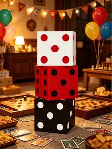 3pcs Dice Theme Party Decoration Box,Casino Dice Gift Box,Birthday Party Backdrop Decoration,Photo Props,Prom Decoration,Las Vegas Night Party Decor,Game Party Decoration Supplies,Party Favors Box,Gift Wrapping Supplies,Table Centerpiece Supplies, Tabletop Ornaments,Casino Themed Party Supplies,Party Favor - Dice - View 9