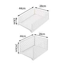 White Wardrobe Drawer Units Organizer Clothes Closet Stackable Storage Boxes Two Size - View 3