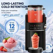 Smart Slushie Machine,Ice Cream Maker, 1.18L Frozen Drink Maker With Touch Screen, Rapid Chill & Temperature Control, No Ice Needed Margarita & Cocktail Machine, Fast Freeze Smoothie & Milkshake Maker For Party & Kitchen, Easy To Clean, Black - US A Type Plug(110-127V) - View 11