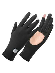 1 Pair Ice Silk Fingerless Gloves, 2026 Summer Driving Cycling Breathable UV Protection Touchscreen Gloves - A - View 12