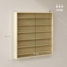 Six Shelf Display Cabinet, With Glass Doors - Oak - T0001-01-3160 - View 1