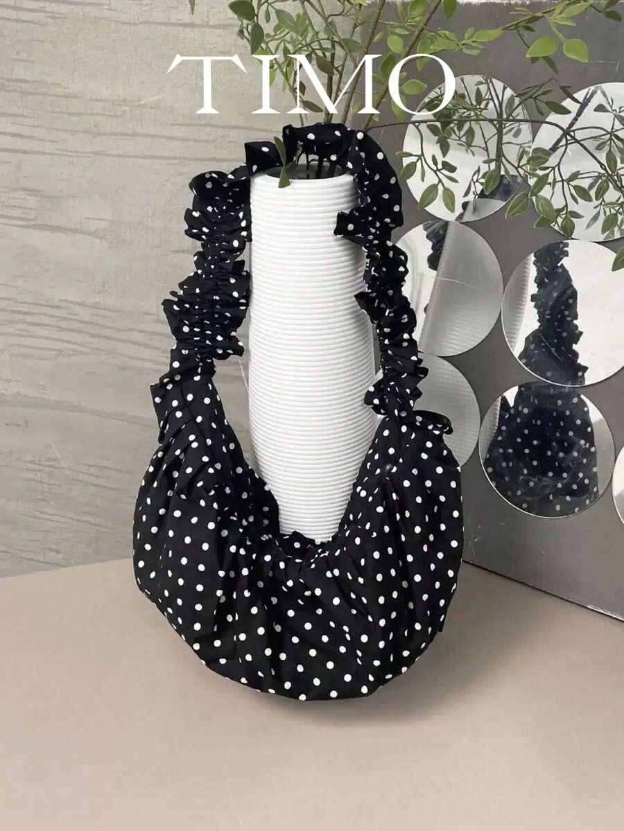 Retro Minimalist Design Multi-Function Shoulder Bag, Suitable For College Students, University Classes And Commuting, New Year, Beach - Black - View 1