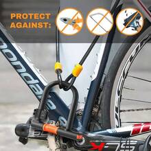 U Shaped Bike Lock With Two Keys Heavy Duty Cable With Bracket Bicycle Lock - VJO0097 - View 6