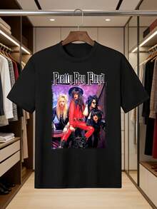 Unisex 100% Cotton Pretty Boy Print T-Shirt For Men And Women, Soft, All-Weather Casual Streetwear Essential, Versatile All-Weather Style, Affordable Everyday Wear And Perfect Christmas Gift For Fans And Friends - 220G - Black - View 1