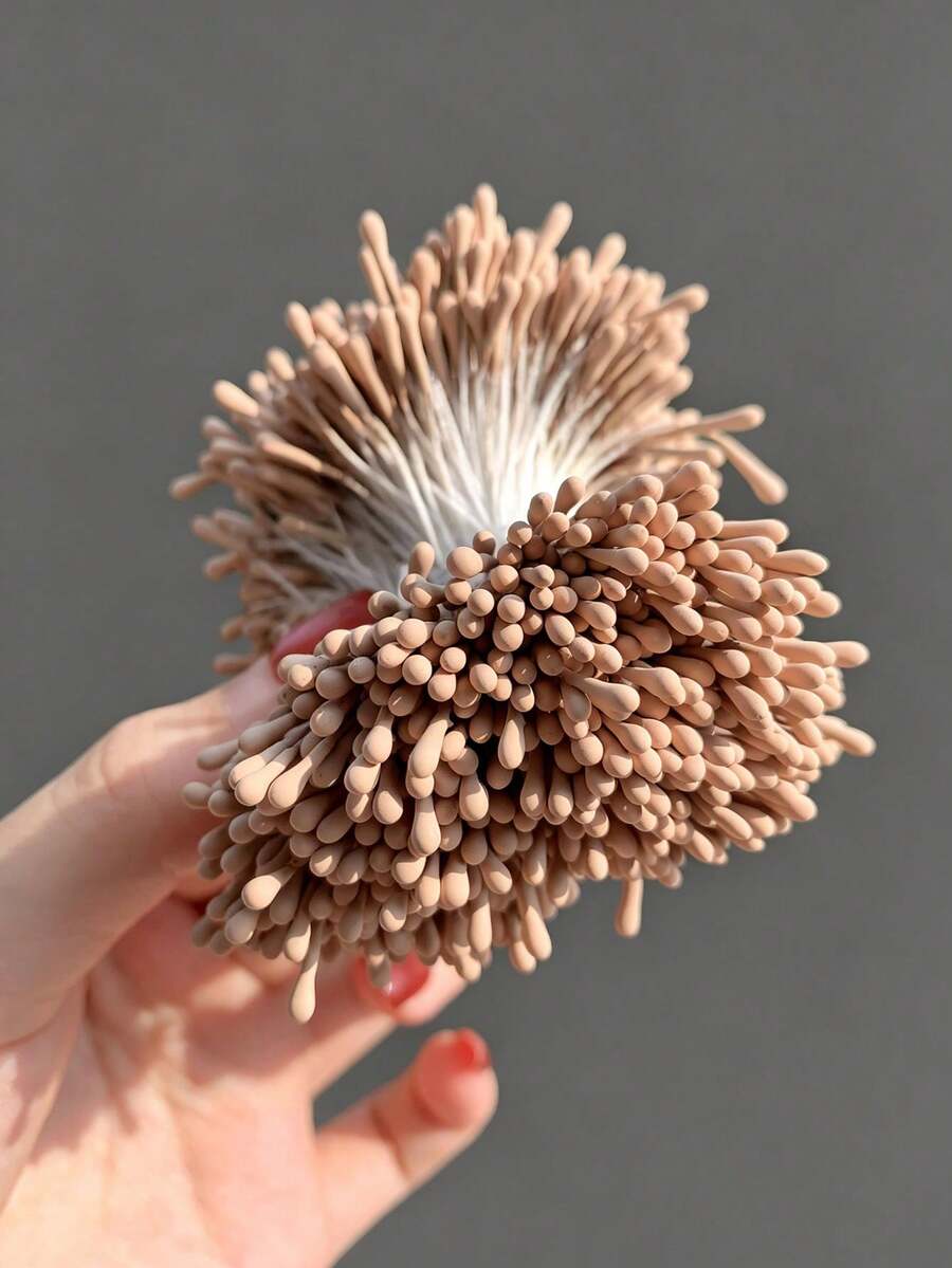 1束 400/100支 2mm 人造花蕊，家居花藝手工裝飾，仿真花蕊，人造珍珠光澤花粉雌蕊，聖誕婚禮花藝手工裝飾，婚禮藝術雕塑，花藝布置，雕塑，造型，學校與居家DIY，適用於花束、胸花、花環、桌面中心裝飾
